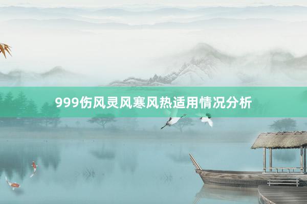 999伤风灵风寒风热适用情况分析